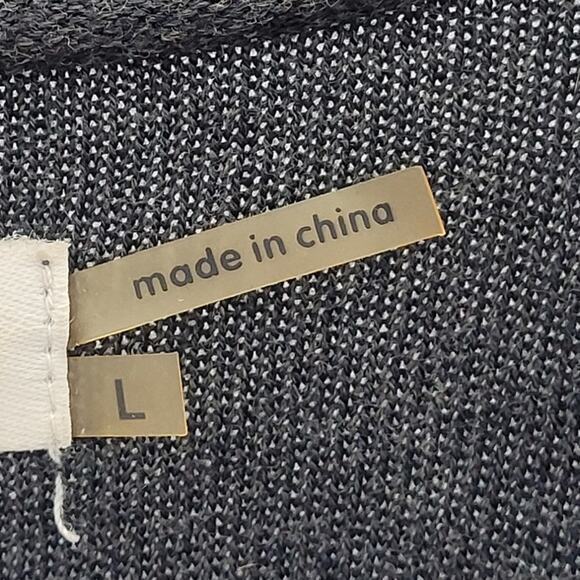 Calvin Klein Gray Knit Whimsy Goth Ruffle Skirt Midi Bodycon Sweater Dress - Picture 11 of 14